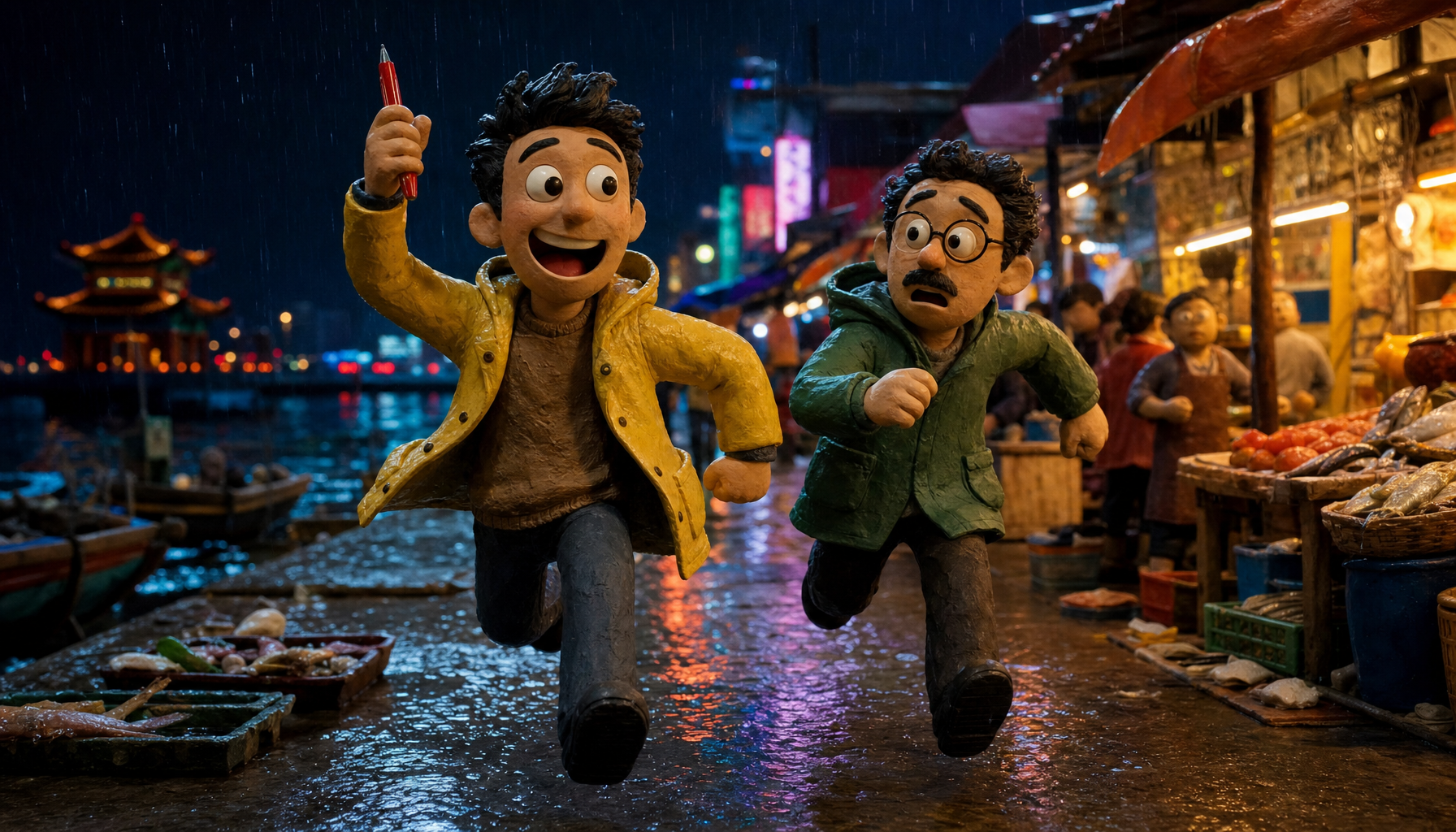 雨中买笔